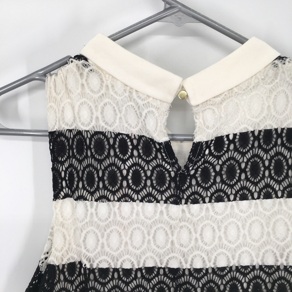 NEW! Elle Black & White Cropped Career Top - Picture 9 of 12